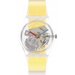 Swatch Unisex Watch Gent Clearly Yellow Striped GE291