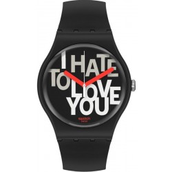 Swatch Unisex Watch New Gent Hate 2 Love SUOB185