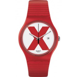 Swatch Unisex Watch New Gent XX-Rated Red SUOR400