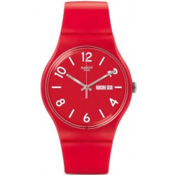 Swatch Unisex Watch New Gent Backup Red SUOR705