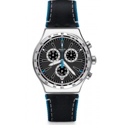 Swatch Men's Watch Irony Chrono Blue Details YVS442