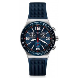 Swatch Men's Watch Irony Chrono Blue Grid YVS454