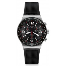 Swatch Men's Watch Irony Chrono Very Dark Grid YVS461